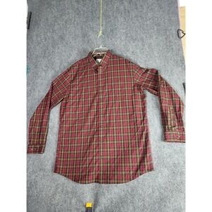 L.L.Bean Plaid Flannel Shirt Slightly Fitted Long Sleeve Men Sz L-Tall Hipster